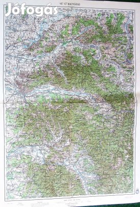 Nagyvárad Belényes Erdély régi térkép 1936