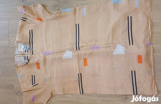 Nanushka bézs,.mintás női blúz ( L)