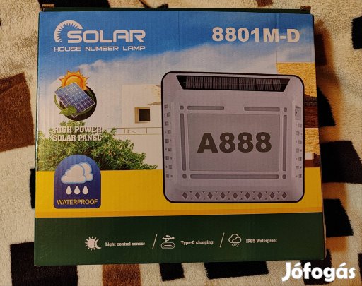Napelemes Házszám Világítás - Solar 8801M-D | IP65