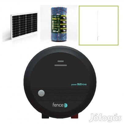 Napelemes Villanypásztor szett birkáknak 50 m hosszú kerítéshez,