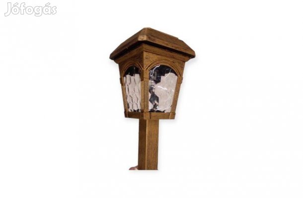 Napelemes lámpa bronz színben 26 cm, elegáns kültéri világítás