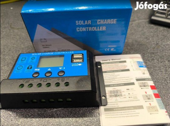 Napelemes töltésvezérlő 12/24V 100A