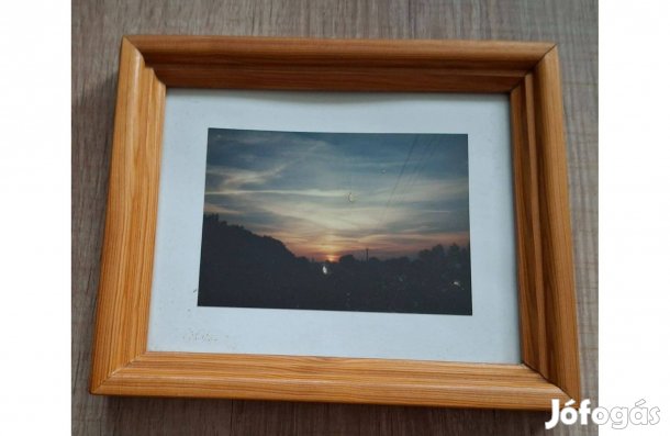 Naplementés kép fakeretben