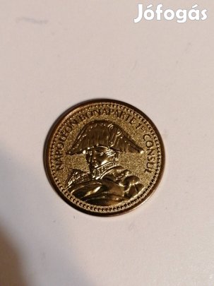 Napóleon érme aranyozott