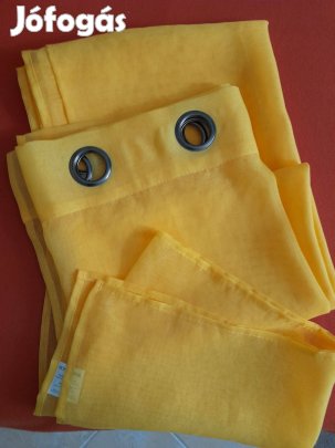 Napsárga átlátszó függöny, új!
