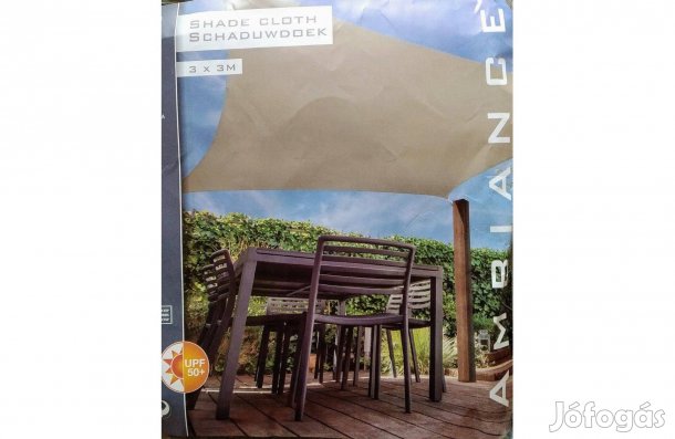 Napvitorla, vízlepergető UV 50 antracit vagy krém 5x5x5m