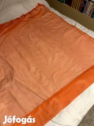 Narancssárga kockás függöny 150x150 cm