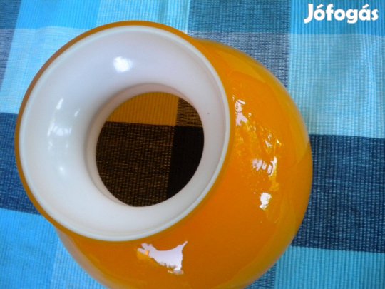 Narancssárga üveg lámpa búra asztali, petróleum, csillár, lüszter