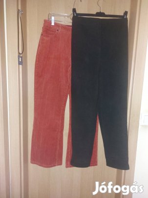 Narancsszínű kord és fekete  polar nadragol