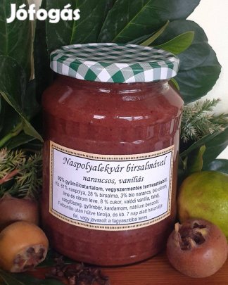 Naspolyalekvár birsalmával, kb. 7 dl, vegyszermentes termesztésből