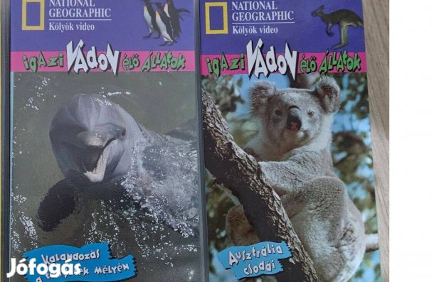National Geographic Kölyök video 2 db VHS