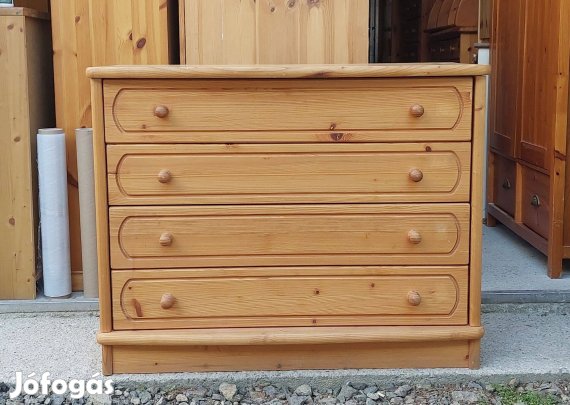 Natúr fenyő 4 fiókos komód 107