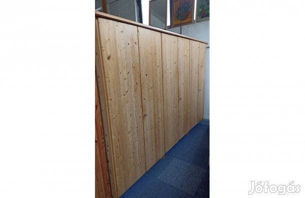 Natúr fenyő, tetőtérbe beépíthető gardróbszekrény eladó