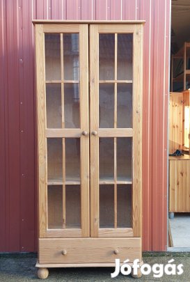 Natúr fenyő vitrin 40