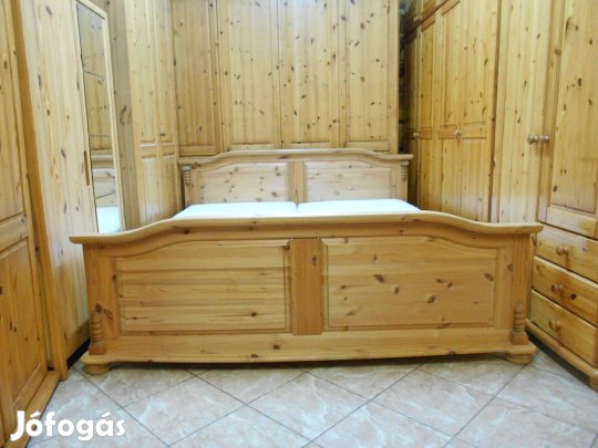 Natúr fenyőfa franciaágy 180x200