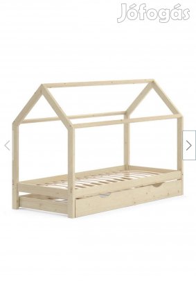 Natur házikóágy vendégággyal