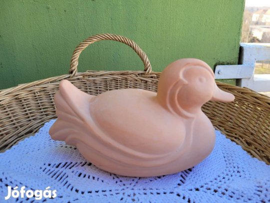 Natúr kerámia kacsa figura