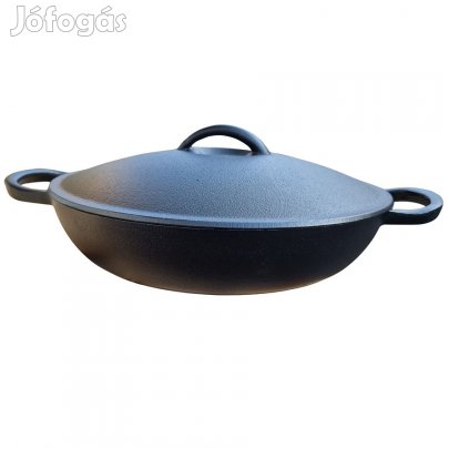 Natúr öntöttvas szeletsütő fedővel 30cm-es átmérő