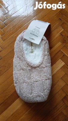 Natura téli puha kényelmes rózsaszín papucs új címkés B