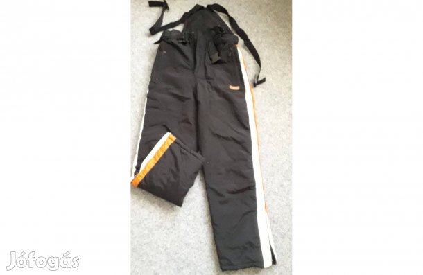Nature fekete csatos cipzáros zsebes sínadrág overáll M. újszerű