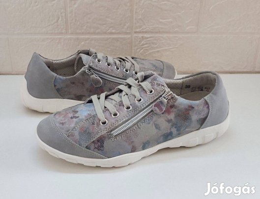 Naturlaufer virágmintás, bőr, női cipő 39-es - Széles!