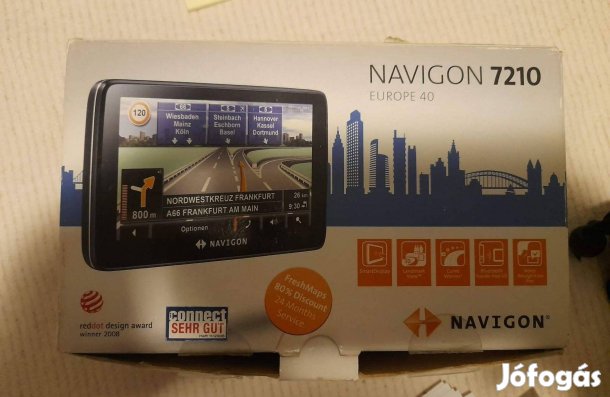 Navigon 7210 GPS Teljes dobozos szett, szép állapotban!