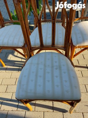 Négy darab bambusz, terasz szék.