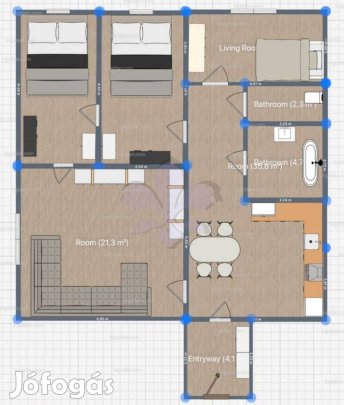 Négy szobás lakás eladó a Mcdrive közelében (Jerikó utca)