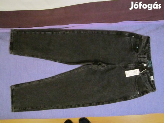 Negyedáron új Cropp bő szárú 100% pamut fekete farmer W34