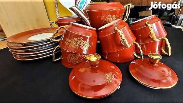 Nem tömeg termék! Nagyon ritka Zsolnay manófüles teáskészlet