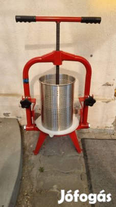 Nemesacél kosaras almaprés, gyümölcs prés 9literes űrtartalmú kosárral