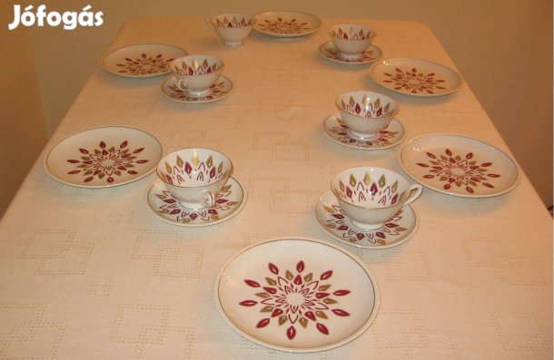 Német 6 terítékes teás-süteményes készlet