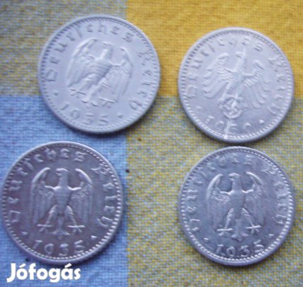 Német Birodalom 50 Pfennig savasztikával aUNC