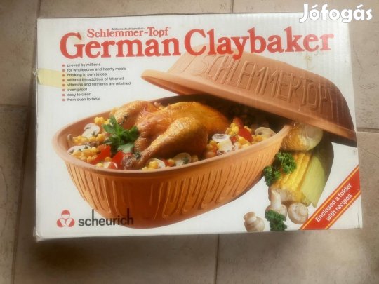 Német agyag edény sütőtál