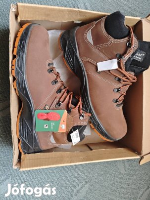 Német munkavédelmi bakancs 45-ös, bőr, eladó