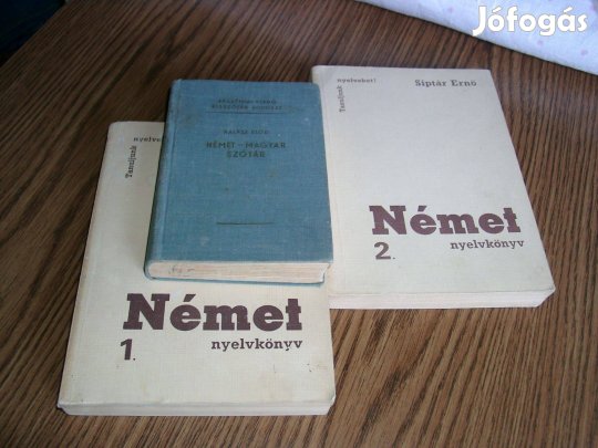 Német nyelvköny 1. és 2. + német szótár - egyben