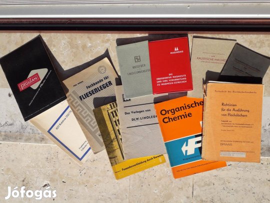 Német nyelvű építőipari szakkönyvek vegyesen, könyv