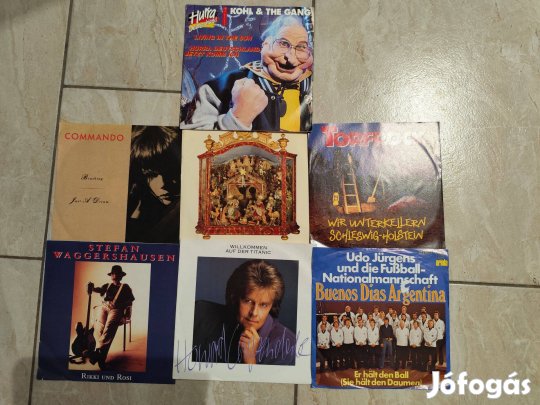 Német nyelvű pop-bakelit kislemez csomag Ex