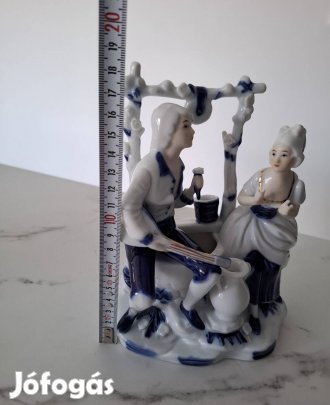 Német porcelán barokk pár szobor