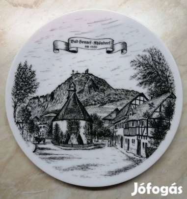 Német porcelán dísztányér (fali tányér) - Bad Honnef