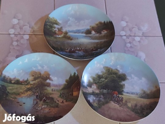 Német porcelán fali dísztányérok! Jelzett, számozott!