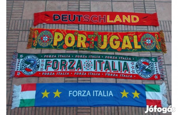 Német szurkolói sál portugál foci sál olasz sál 4db