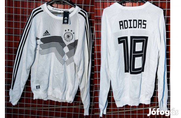 Német válogatott eredeti adidas fekete fehér 2018-as VB pulóver