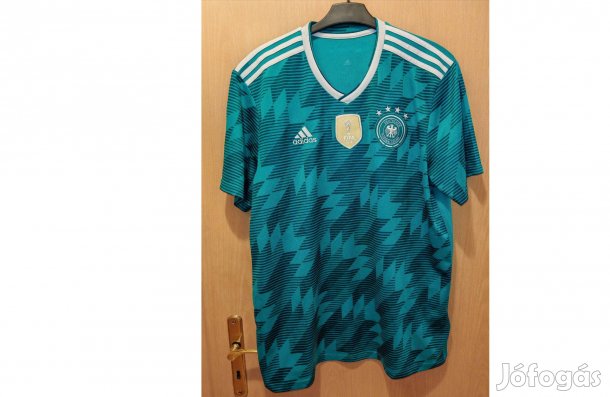 Német válogatott eredeti zöld adidas 2018-19 mez (XL)