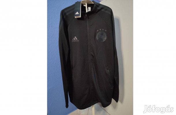 Német válogatott fekete eredeti adidas cipzáras felső (M)