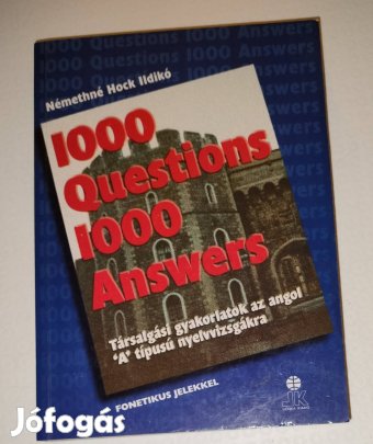 Némethné Hock Ildikó 1000 questions 1000 answers, angol könyv 