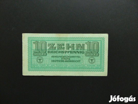 Németország 10 reichspfennig bankjegy 1944 02 Kép szerint