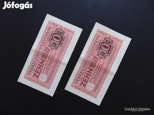 Németország 2 darab 10 reichsmark 1944 LOT ! 02