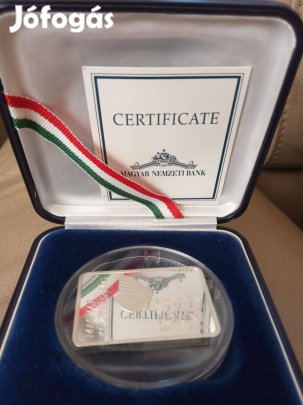 Nemzeti Bank ezüst 925 emlékpénzérme 31,5 g 2010 certifikációval