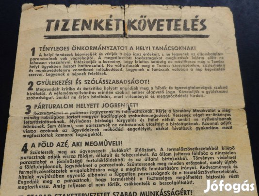 Nemzeti Ellenállási Mozgalom /Tizenkét követelés (1956, N.E.M. szóróla